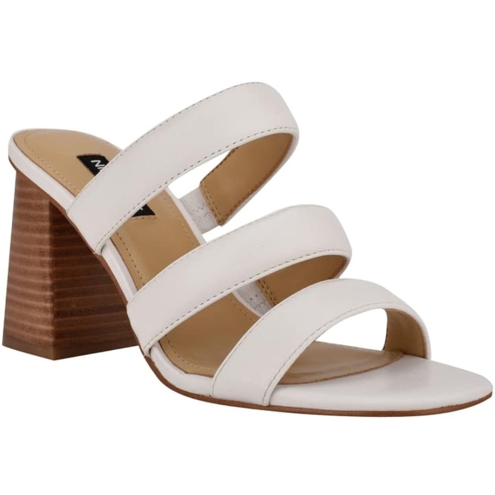 Nine West Women's Yeat Heeled Slide Strappy Sandal
